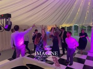 Beth & Jamie's evening reception at Longstowe Hall